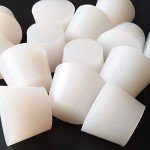 White Tapered Silicone Rubber Lab Stoppers - 3 Pcs