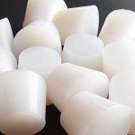White Tapered Silicone Rubber Lab Stoppers - 3 Pcs
