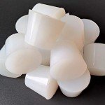 Large White Conical Silicone Rubber Lab Stoppers - 3 Pack
