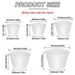 5 Pack Assorted Solid Rubber Stoppers - White