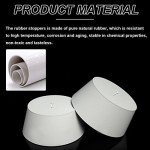 5 Pack Assorted Solid Rubber Stoppers - White