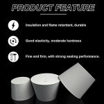 5 Pack Assorted Solid Rubber Stoppers - White