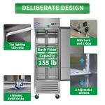 ORIKOOL 27" Stainless Steel Reach-in Freezer