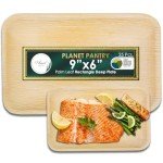 Biodegradable Palm Leaf 9"x6" Deep Plates - 25 Pack