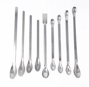 9-Piece Stainless Steel Lab Scoop & Spatula Set