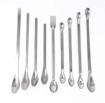 9-Piece Stainless Steel Lab Scoop & Spatula Set