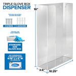 Triple Acrylic Gloves Dispenser and Tissue Box Holder