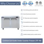 48" Commercial Undercounter Freezer with Fan Cooling