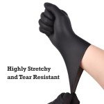 TitanFlex Heavy-Duty Black Nitrile Gloves, 100 Pack