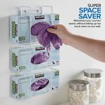 White Metal Triple Gloves Dispenser and Tissue Holder