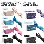 Large 50 Pack Black Vinyl Disposable Gloves