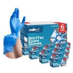 London Labs Nitritec 6 Mil Latex Free Exam Gloves - 1000 Count, Small