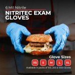 London Labs Nitritec 6 Mil Latex Free Exam Gloves - 1000 Count, Small