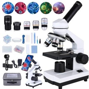 Poothoh Dual LED Monocular Microscope 40X-2000X