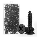 FIXLINK Premium Flat Head Wood Screws - 120 Pack