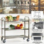 Stainless Steel 3-Tier Rolling Utility Cart