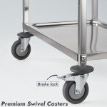 Stainless Steel 3-Tier Rolling Utility Cart