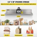 Heavy Duty Stainless Steel Wall Shelf 44 lbs
