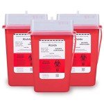 Alcedo 1 Quart Biohazard Sharps Containers (3-Pack)