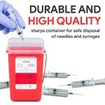 Alcedo 1 Quart Biohazard Sharps Containers (3-Pack)