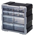Clear Plastic Parts Storage Cabinet with 12 Drawers