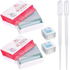 100 Microscope Slides & 200 Cover Slips Set