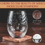Stemless Wine Glasses Set - Wine Molecule Design