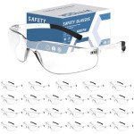 24 Pack Safety Glasses with Clear Lenses