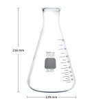PYREX 1L Narrow Mouth Erlenmeyer Flask