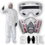 Hazmat Paint Suit with Respirator and Goggles