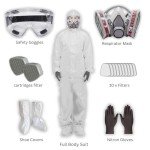 Hazmat Paint Suit with Respirator and Goggles