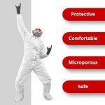 Hazmat Paint Suit with Respirator and Goggles