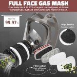Reusable Full Face Gas Respirator Mask with Filter