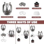 Reusable Full Face Gas Respirator Mask with Filter