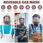 Reusable Full Face Gas Respirator Mask with Filter