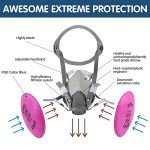 Ayybf Reusable Half Face Cover with Filters