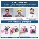 Ayybf Reusable Half Face Cover with Filters