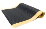 Bertech Anti-Fatigue Floor Mat, 3' x 5', Black/Yellow