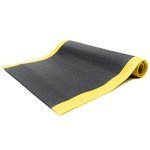 Bertech Anti-Fatigue Floor Mat, 3'x4', Black/Yellow
