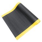 Bertech Anti-Fatigue Floor Mat, 3'x4', Black/Yellow