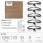 HANCHS Adjustable Wide-Vision Safety Glasses 5-Pack