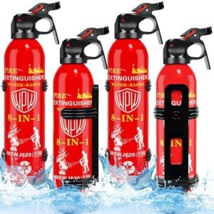 8-in-1 Portable Fire Extinguisher with Wall Mount