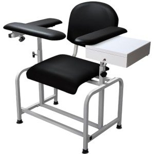 Comfortable Padded Blood Drawing Chair with Drawer