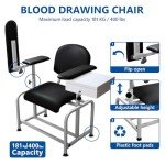 Comfortable Padded Blood Drawing Chair with Drawer