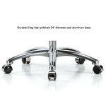 Chrome Rolling Height Adjustable Exam Stool - Charcoal