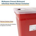 McKesson Locking Biohazard Sharps Container, 8 Gal