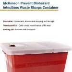 McKesson Locking Biohazard Sharps Container, 8 Gal