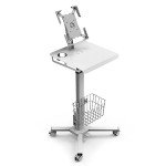 Adjustable Rolling Medical Cart with iPad Enclosure