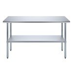 Stainless Steel Work Table with Under-Shelf, 18" x 60