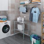 Jefferson Stainless Steel Table with Shelf, 24" x 36